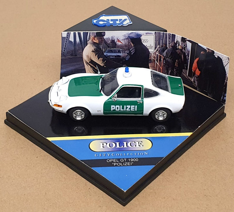 City Models 1/43 Scale CPC99004 - Opel GT 1900 Polizei - White/Green