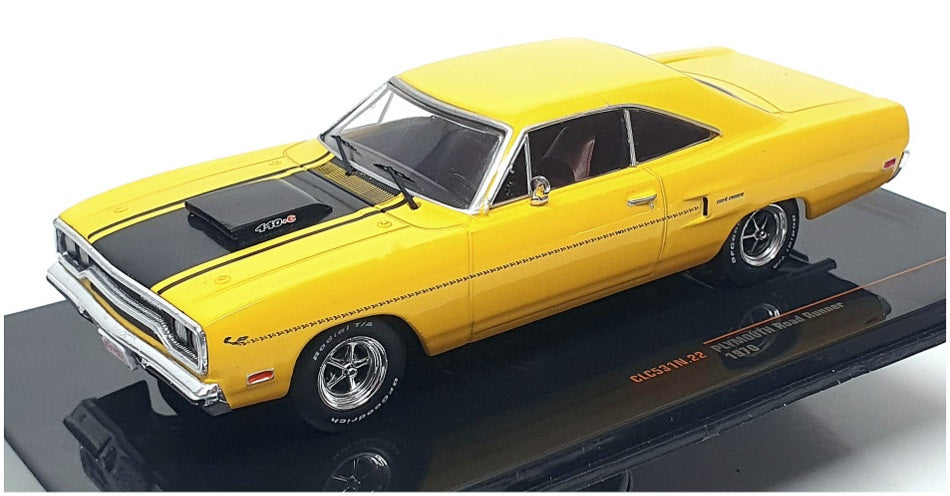 Ixo 1/43 Scale CLC531N.22 - 1970 Plymouth Road Runner - Yellow/Black