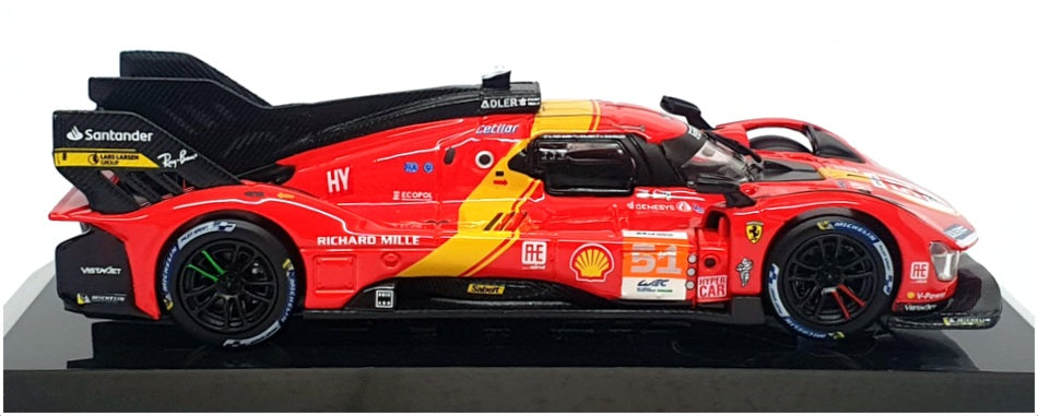 Burago 1/43 Scale 18-36312 - Ferrari 499P #51 24H Le Mans 2023 - Red