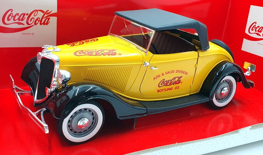 Solido 1/18 Scale Diecast 9502 - Ford Roadster Coca-Cola - Yellow