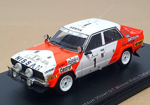 Spark 1/43 Scale S7770 - Datsun Violet GT #1 Winner Rally Safari 1982