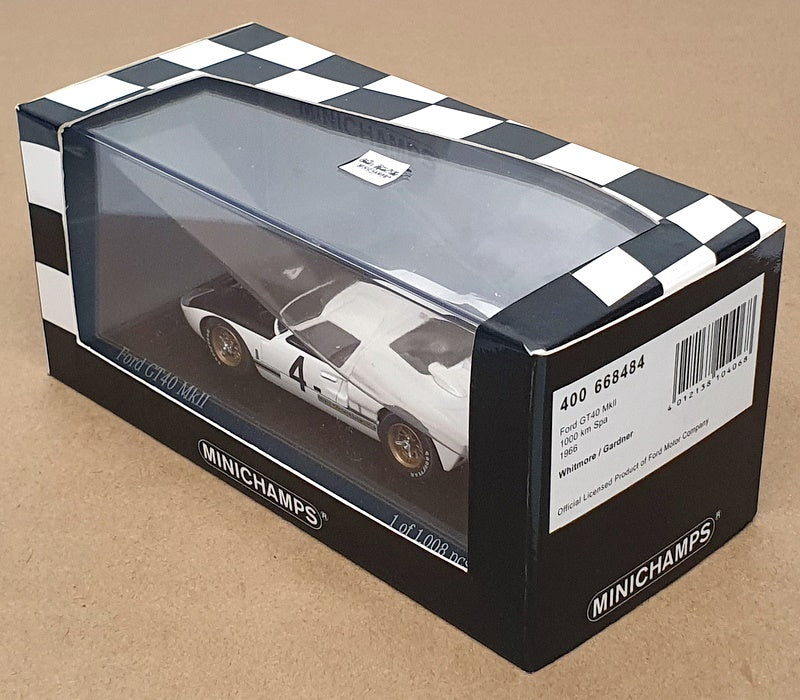 Minichamps 1/43 Scale 400 668484 - Ford GT40 MkII #4 1000Km Spa 1966