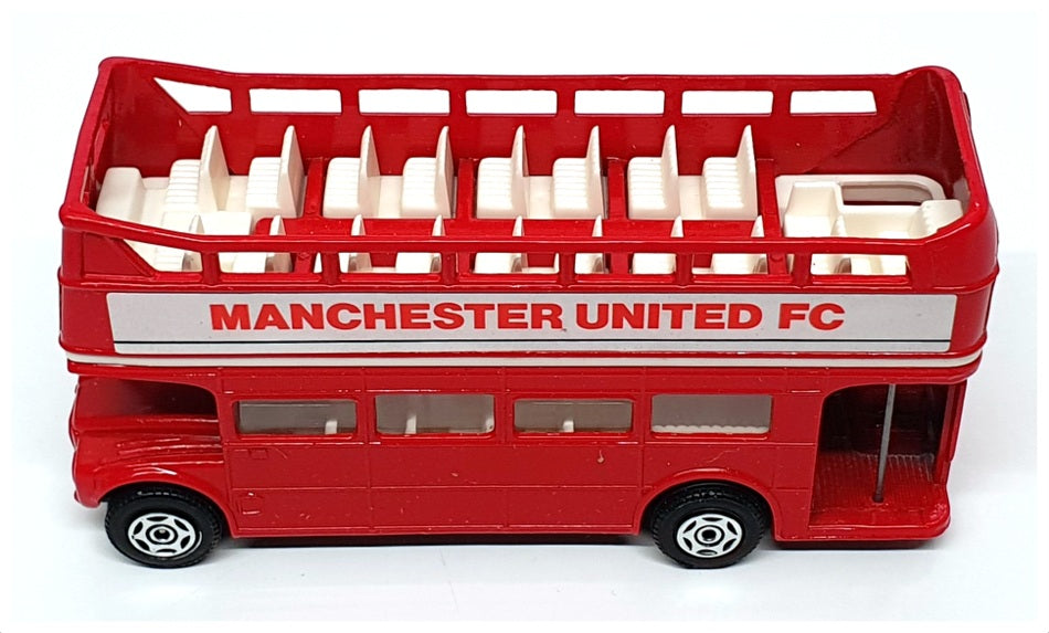 Corgi Appx 12cm Long 469 - AEC Routemaster Open Top Bus (Manchester Utd) Red