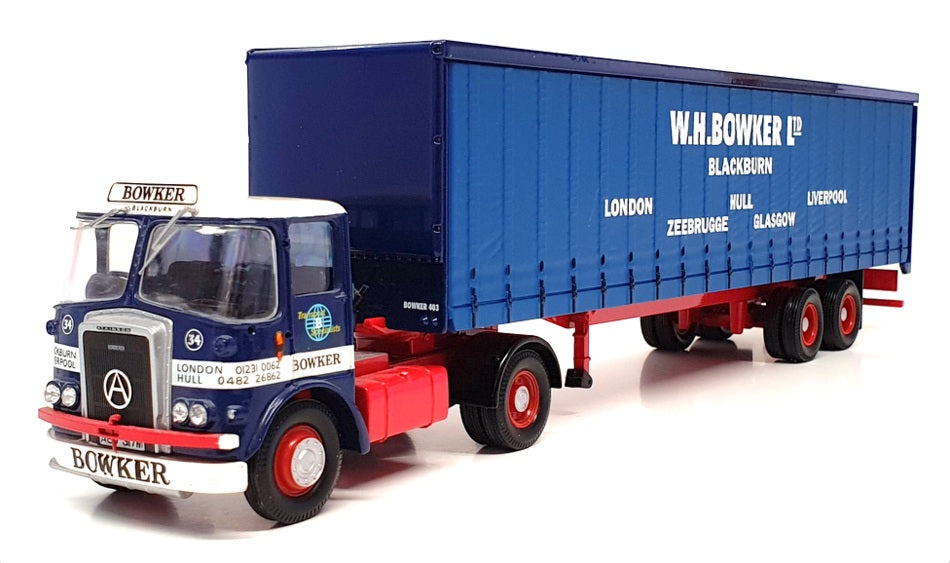 Corgi 1/50 Scale CC12510 - Atkinson Borderer Tautliner Truck W.H. Bowker - Blue