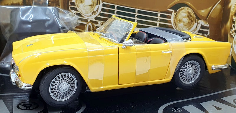 Jadi 1/18 Scale Diecast JM-98096 - Triumph TR4 Roadster - Yellow