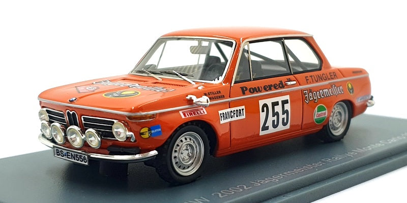 NEO 1/43 Scale 45446 - BMW 2002 #255 Jagermeister Rally Monte Carlo 1973