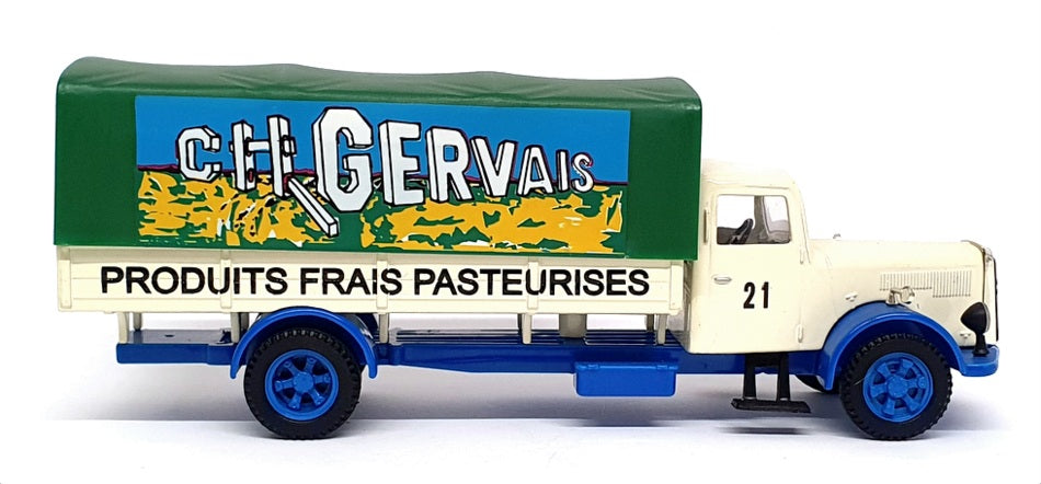 Corgi 1/50 Scale 74501 - Saurer Canvas Truck (Charles Gervais) Cream/Green/Blue