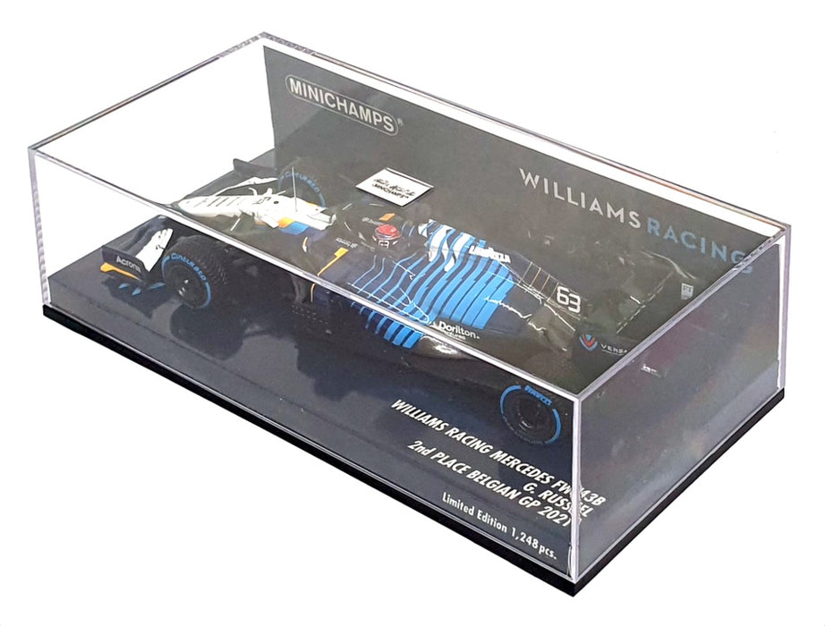 Minichamps 1/43 417 211363 F1 Williams Mercedes FW43B 2nd Belgian GP 2021 Russel