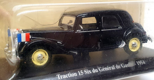 Atlas Editions 1/43 Scale 6112 503 - 1954 Citroen Traction 15 De Gaulle - Black