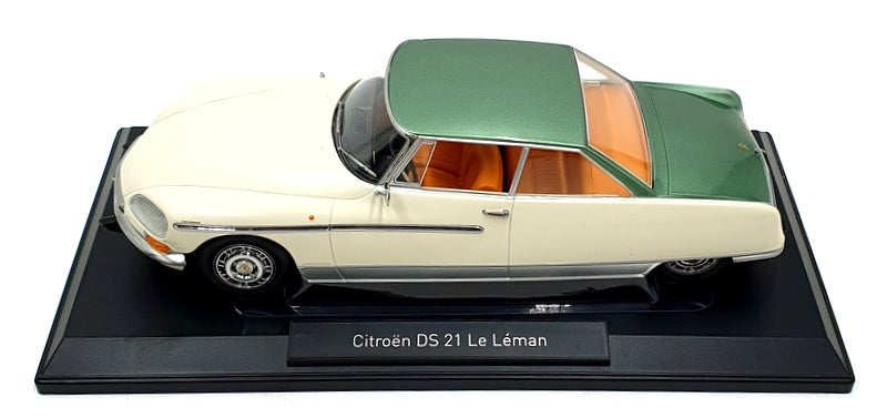 Norev 1/18 scale Diecast 181751 - 1968 Citroen DS 21 Le Leman Ivory / Met. Green