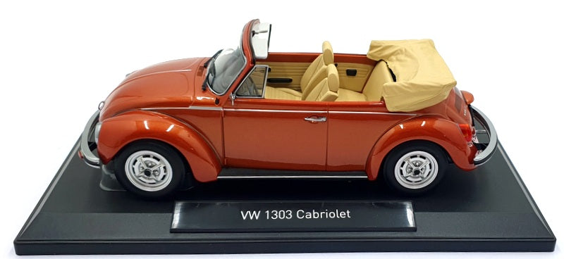 Norev 1/18 Scale Diecast 188526 - 1976 VW 1303 Cabriolet - Met. Brown