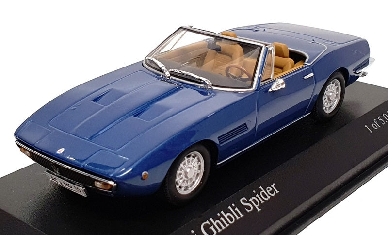 Minichamps 1/43 Scale 400 123330 - 1969 Maserati Ghibli Spider - Met Blue