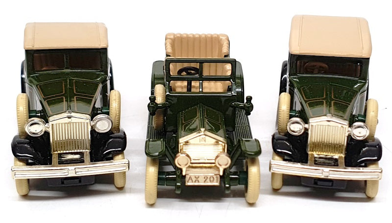 Lledo Diecast LLRR3 - Set Of 3 Rolls Royce Model Cars - Green