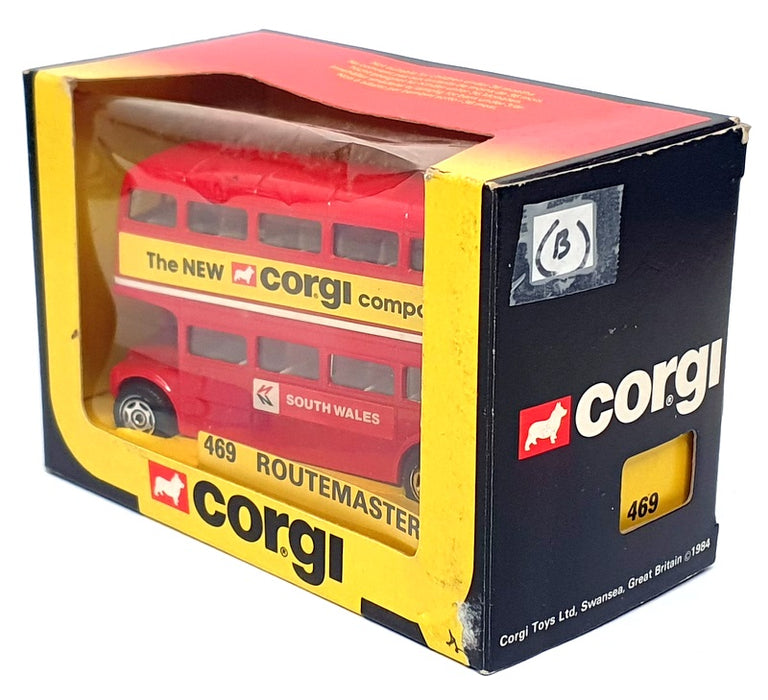 Corgi 12cm Long Diecast 469 (B) - Routemaster Double Deck Bus - Red