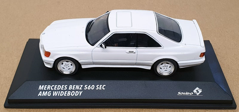 Solido 1/43 Scale S4310904 - Mercedes Benz 560 SEC AMG Widebody - White