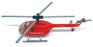 Siku 1/55 Scale Diecast 2224 - Rescue Helicopter D-FWTS Feuerwehr - Red