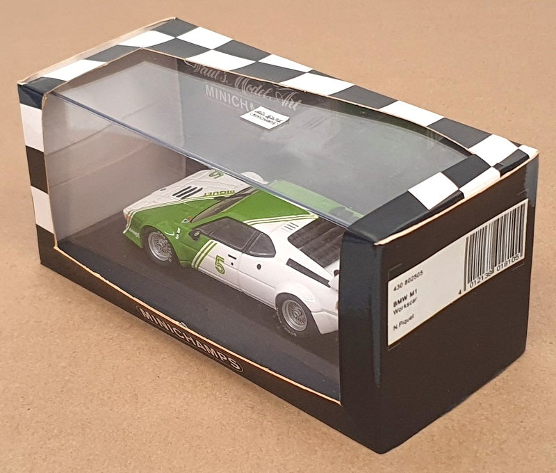 Minichamps 1/43 Scale 430 802505 - BMW M1 Workscar #5 Piquet - White/Green