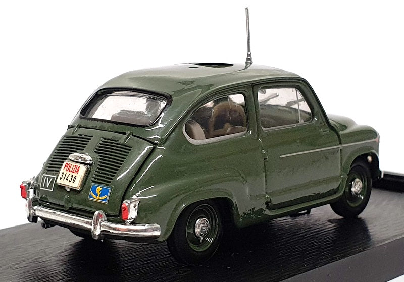 Brumm 1/43 Scale R308 - 1960 Fiat 600D Polizia Stradale - Green