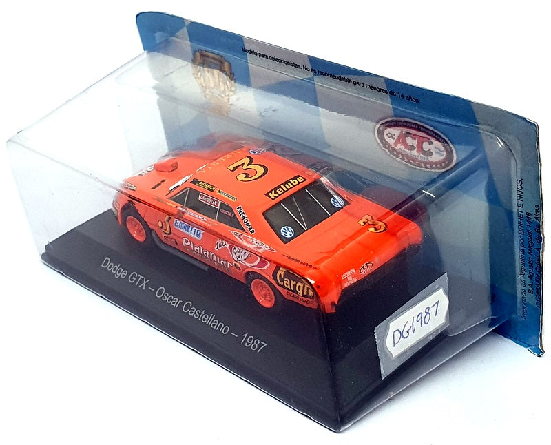 Altaya 1/43 Scale DG1987 - Dodge GTX #3 O. Castellano - Orange