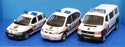 Cararama 1/43 Scale 370 - 3 Piece Policia Set Peugeot Renault - White