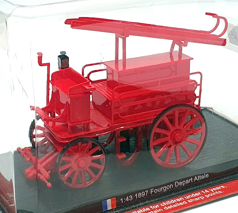 Del Prado 1/43 Scale FEN63 - 1897 Fourgon Depart Attele Fire Truck - Red