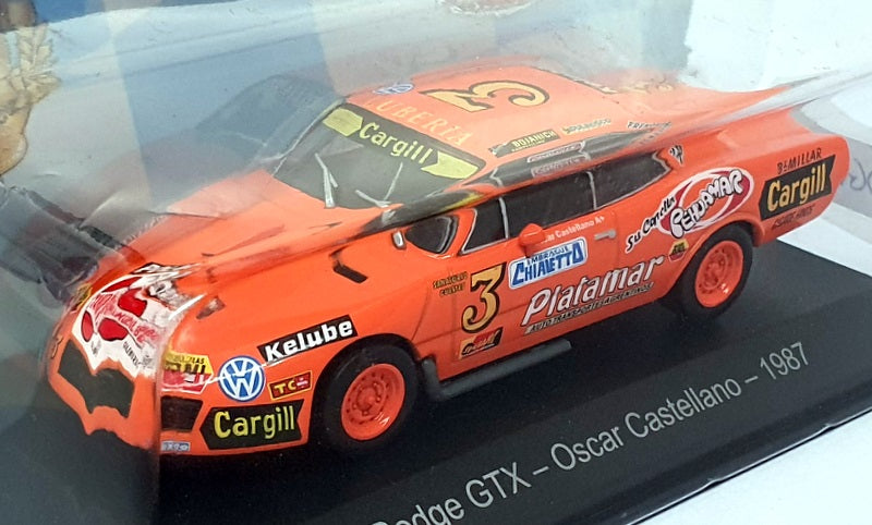 Altaya 1/43 Scale DG1987 - Dodge GTX #3 O. Castellano - Orange