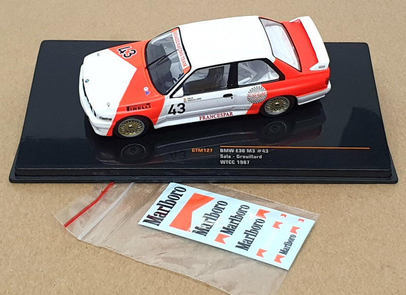 Ixo 1/43 Scale GTM127 - BMW M3 E30 WTCC 1987 #43 Sala/Grouillard