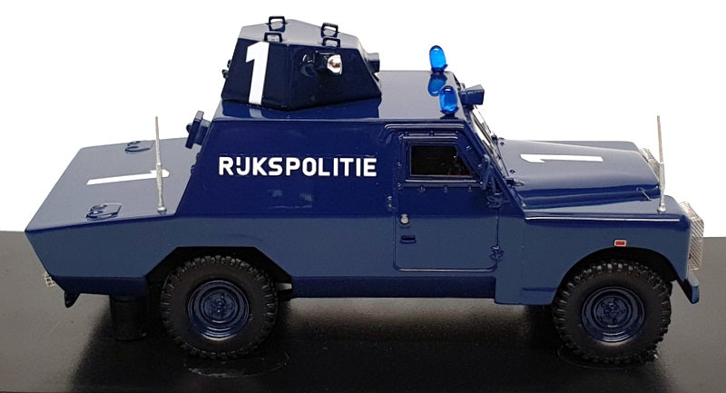 Autocult 1/43 Scale 12018 Land Rover Mk3 Shorland Armoured Patrol Car - Dk Blue