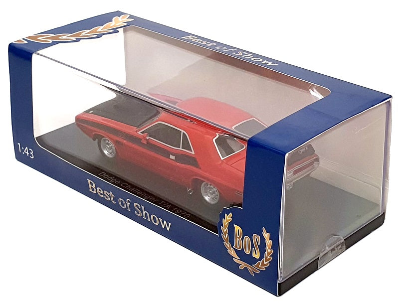 Best Of Show (BOS) 1/43 Scale 43645 - 1970 Dodge Challenger T/A - Red/Black