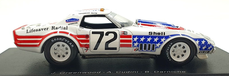 Spark 1/43 Scale S5075 - Chevrolet Corvette #72 Le Mans 1972