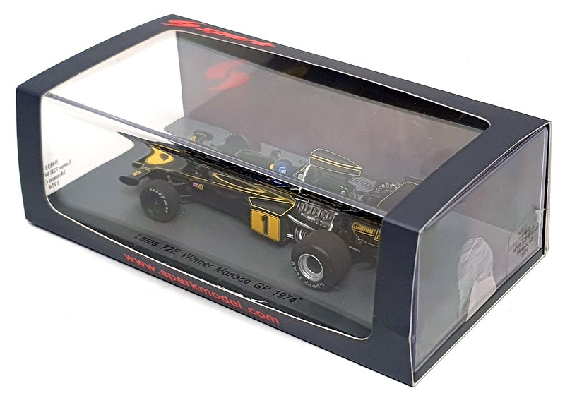 Spark 1/43 Scale S4835 - F1 Lotus 72E #1 Winner Monaco GP 1974 R. Peterson