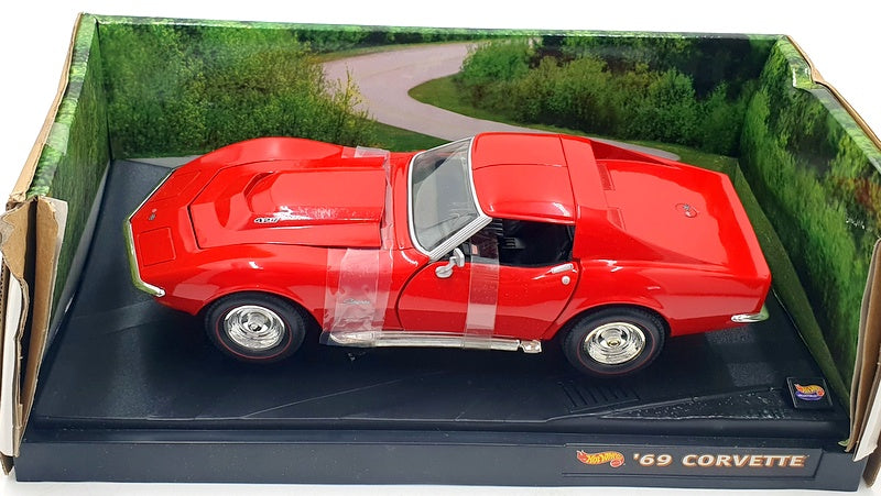 Hot Wheels 1/18 Scale Diecast 21355 Chevrolet Corvette C3 1969 427 Red —  R.M.Toys Ltd