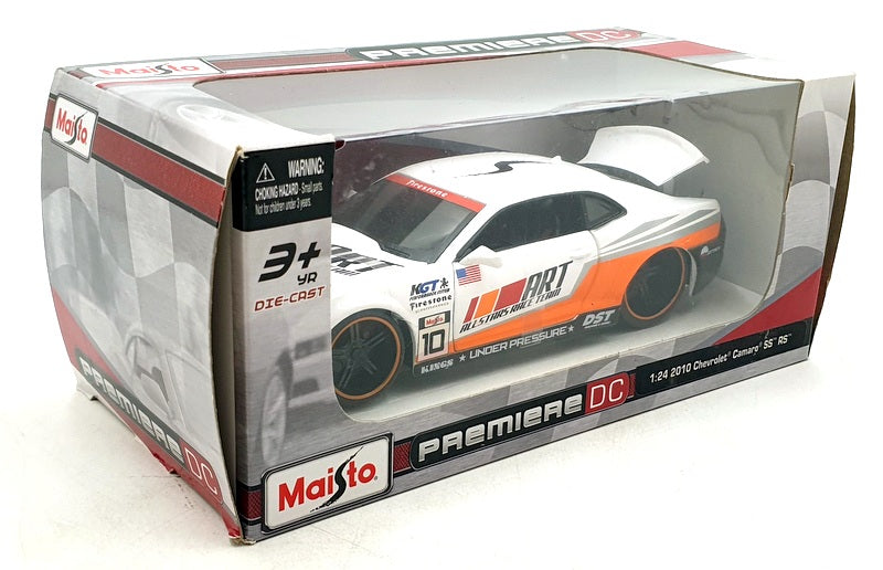 Maisto 1/24 Scale Diecast 816207 - 2010 Chevrolet Camaro SS RS - White/Orange