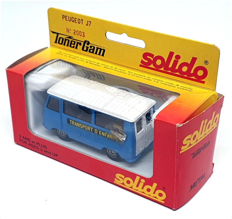Solido Toner Gam 1/50 Scale 2003 - Peugeot J7 Minibus - Blue/White