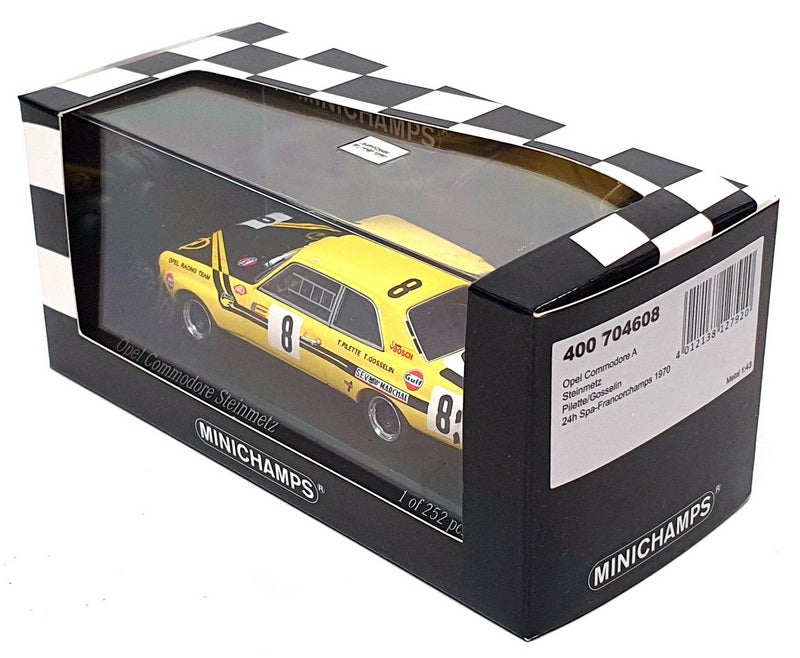 Minichamps 1/43 Scale 400 704608 - Opel Commodore A #8 24H Spa-Franc 1970