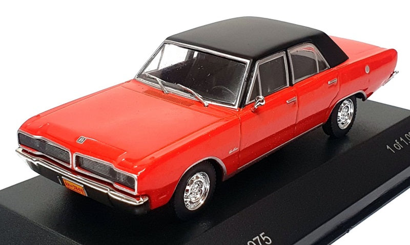 Whitebox 1/43 Scale WB148 - 1975 Dodge Charger R/T - Red/Black