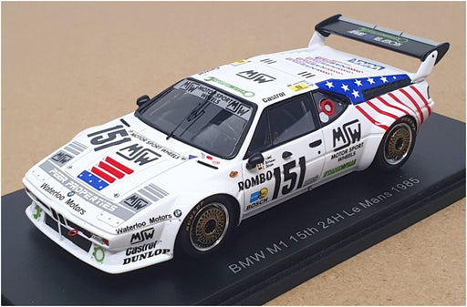 Spark 1/43 Scale Resin S6410 - BMW M1 #151 15th 24h Le Mans 1985