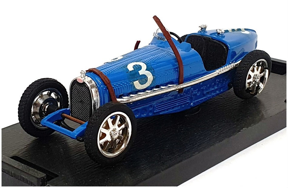 Brumm 1/43 Scale R42 - 1933 Bugatti Type 59 HP 230 Race Car #3 - Blue