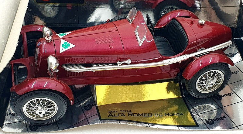 Burago 1/18 Scale Diecast 3014 - Alfa Romeo 8C Monza 1931 - Maroon