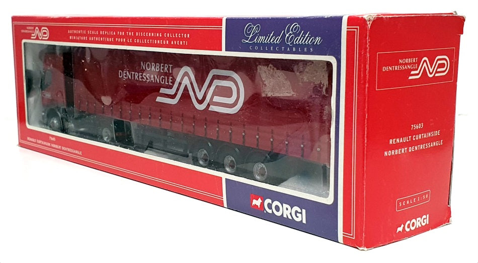 Corgi 1/50 Scale 75603 - Renault Curtainside Truck - Norbert Dentressangle