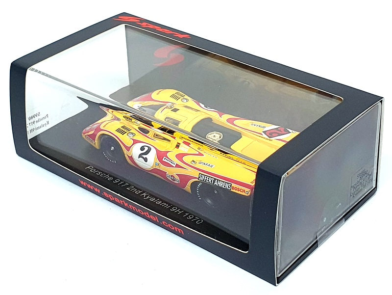 Spark 1/43 Scale S9980 - Porsche 917  #2 2nd Kyalami 9H 1970 - Yellow/Red