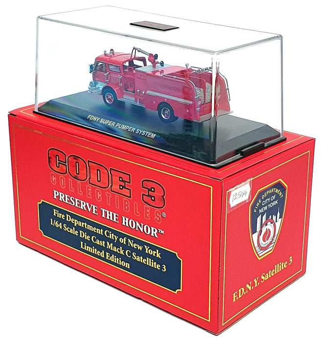 Code 3 Collectibles 1/64 Scale 12544 - Mack C Satelite 3 Fire Engine - FDNY