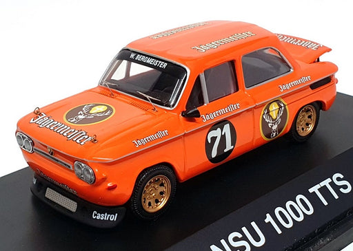 Schuco 1/43 Scale 02286 - NSU 1000 TS Jagermeister #71 - Orange