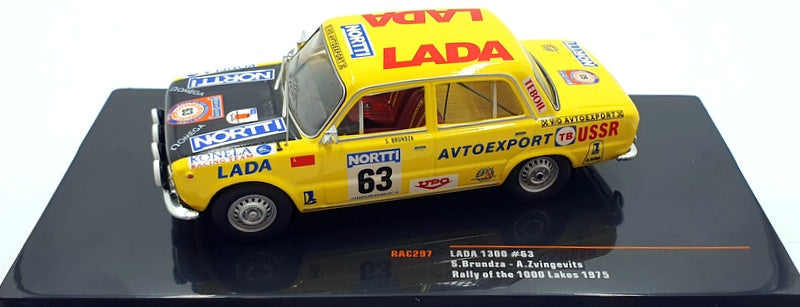 Ixo 1/43 Scale Diecast RAC297 - Lada 1300 #63 Rally of the 1000 Lakes 1975