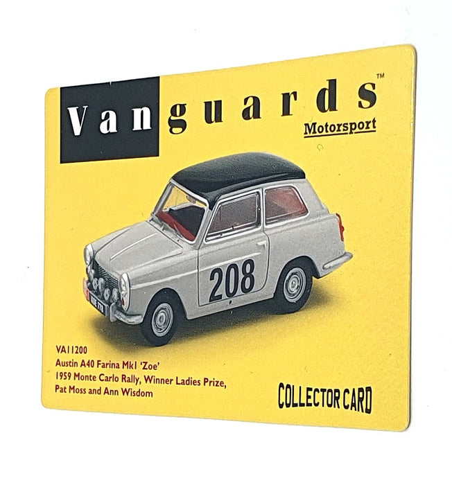 Vanguards 1/43 Scale VA11200 - Austin A40 Farina MkI 1959 Monte Carlo Rally