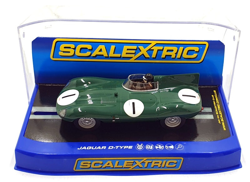 Scalextric 1/32 Scale Slot Car C3486 - Jaguar D-Type #1 Dundrod 1955