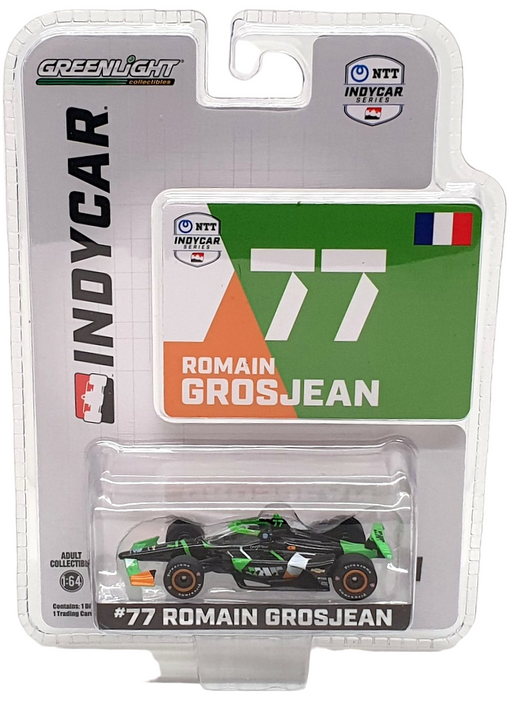 Greenlight 1/64 Scale 11598 - NTT Indycar Series #77 R. Grosjean - Black/Green