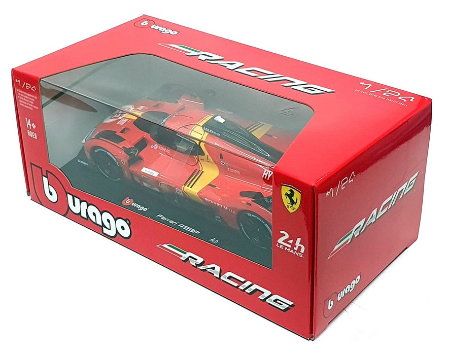 Burago 1/24 Scale 18-26309 - Ferrari 499P #51 24H Le Mans 2023 - Red