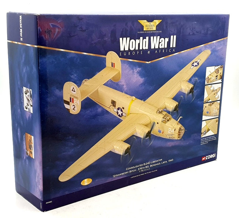 Corgi 1/72 Scale Diecast AA34003 - Consolidated B-24D 'Strawberry Bitch' 1943