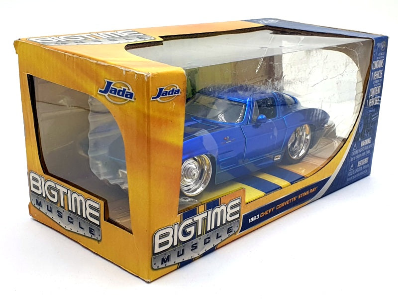 Jada 1/24 Scale Diecast 90345 - 1963 Chevrolet Corvette Sting Ray - Blue